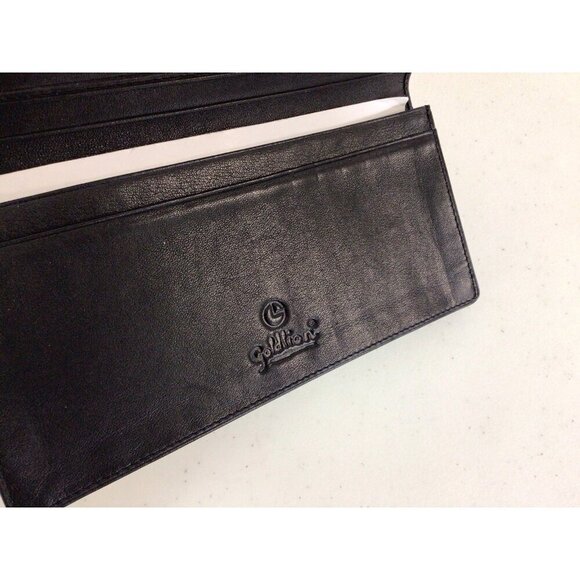 Goldlion Lambskin Leather Checkbook Organizer Long Bi-Fold Wallet NEW - Picture 4 of 5